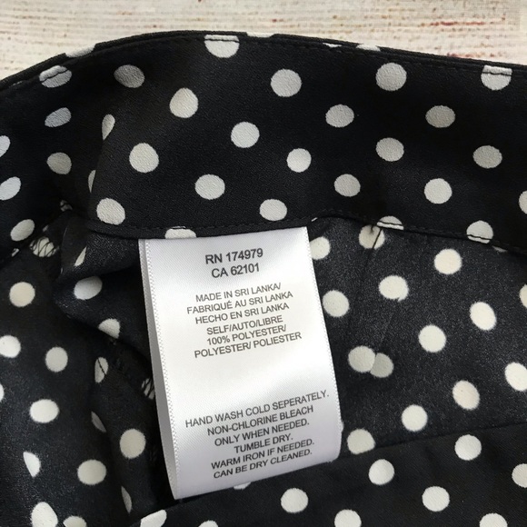 BCBGMaxazria Black and Polka Dot Skirt Size:12 - Picture 6 of 6